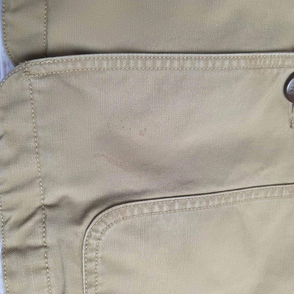 LL Bean Barn Coat Mens X Large Tall Quilted Corduroy Collar Beige 0WY21 XLT Flaw